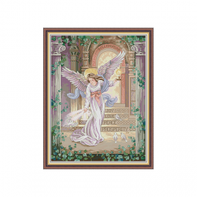 Ангел тисячоліття Набір для вишивання хрестиком з друкованою схемою на тканині Joy Sunday RA549
