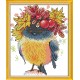 Осенняя птичка Набор для вышивания крестом с печатной схемой на ткани Joy Sunday DA119