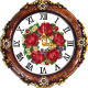 Розы-часы Набор для вышивания крестом с печатной схемой на ткани Joy Sunday G030