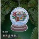 Снігова куля. Солодка хатинка Набір для вишивання новорічної іграшки ТМ КОЛЬОРОВА НІ_032