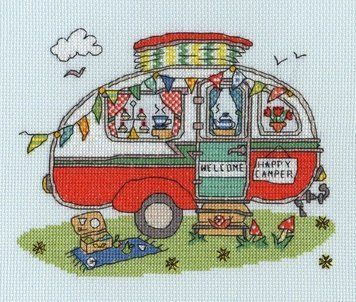 Набор для вышивания крестом Bothy Threads XSD8 Sew Dinky Caravan Фургон XSD8 фото