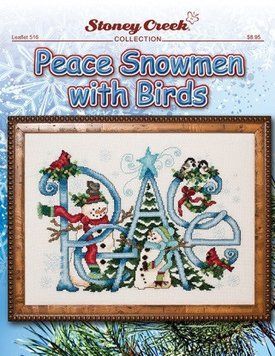 Peace Snowman with Birds Схема для вышивания крестом Stoney Creek LFT516 LFT516 фото