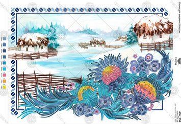 Зимний пейзаж Схема для вышивания бисером Virena А3Н_238 А3Н_238 фото