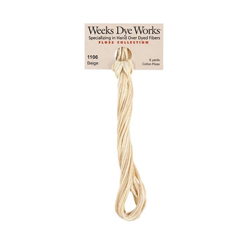 Муліне ручного фарбування Weeks Dye Works 1106 Beige WDW1106 фото