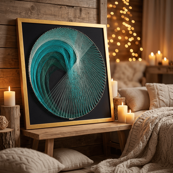Набір String Art Colored spiral розмір 50х50 см EX-024 фото
