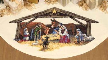 Набор для вышивания Dimensions 08814 Nativity Scene Tree Skirt 08814 фото