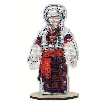 Игрушка Кукла Мотанка Набор для вышивания крестом на пластиковой канве Alisena 8136а 8136а фото