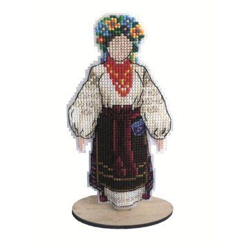 Игрушка Кукла Мотанка Набор для вышивания крестом на пластиковой канве Alisena 8137а 8137а фото
