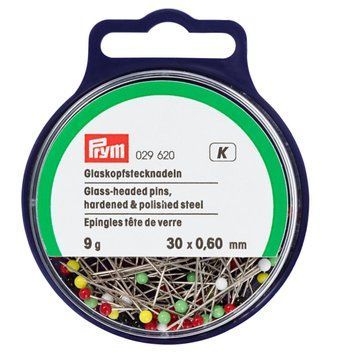 Булавки со стеклянной головкой 0,60 x 30мм (многоцветные) Prym 029620 29620 фото