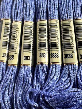 Муліне для вишивання AIRO №3838 колір Lavender Blue, Dark/Темний лавандово-блакитний 8м AIRO3838 фото