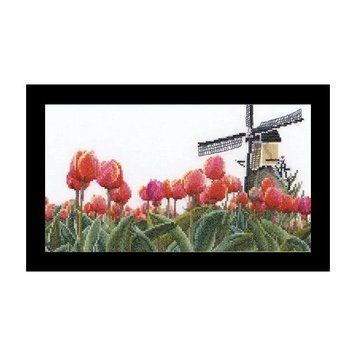 Bulbfield Tulips Aida Набір для вишивки хрестиком Thea Gouverneur gouverneur_473A gouverneur_473A фото