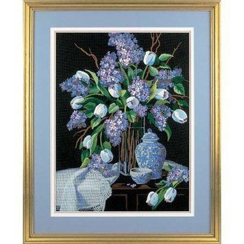 Набор для вышивки гладью Dimensions 01529 Тюльпаны и кружева/Lilacs and Lace 01529 фото