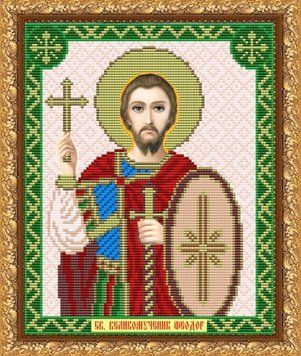Схема на тканині для вишивання бісером ArtSolo Св. Федір VIA4099 VIA4099 фото