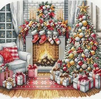 Святвечір. Christmas Eve Набір для вишивання хрестиком AVA P021 P021 фото