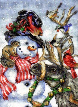 Набор для вышивания Dimensions 08824 Snowman & Reindeer 08824 фото