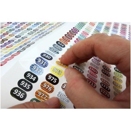 Наклейки для ниток DMC серия LIGHT EFFECTS + Coloris 8x14 Наклейки на шпульку для ниток ArtInspirate STICK-DMC E+Coloris/8х14 STICK-DMC E+Coloris/8х14 фото