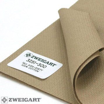 Канва Zweigart 16 ( 75 см х 40 см ) кофейный 3251/300-7540 3251/300-7540 фото