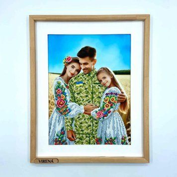 Семья с военным Схема для вышивания бисером ТМ VIRENA А3Н_562 А3Н_562 фото