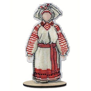 Игрушка Кукла Мотанка Набор для вышивания крестом на пластиковой канве Alisena 8135а 8135а фото