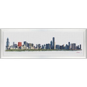 Skyline Chicago Aida Набір для вишивання хрестиком Thea Gouverneur gouverneur_603A gouverneur_603A фото