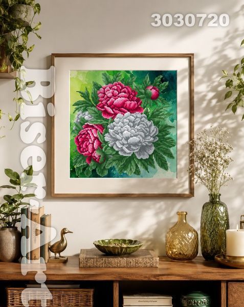 Пионы Схема для вышивания бисером Biser-Art 3030720ба 3030720ба фото