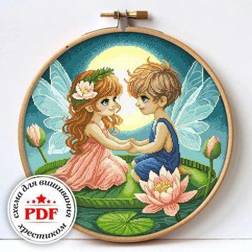 Небесная любовь Электронная схема для вышивания крестом Wonderland Сrafts WLP-010 WLP-010 фото