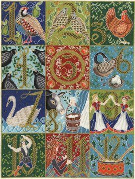 12 днів Різдва Bothy Threads Набір для вишивання хрестиком XX12 XX12 фото