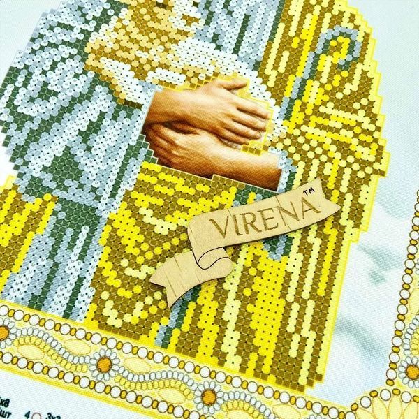 Иисус с ягненком в золоте Схема для вышивания бисером Virena А4Р_680 А4Р_680 фото