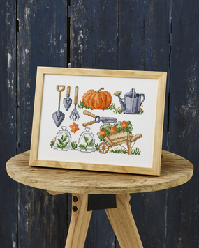 Набір для вишивання Гарбуз і лійка (Pumpkin and Watering Can) PERMIN 92-6180 фото