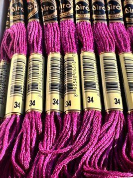 Мулине для вышивания AIRO №34 цвет Dark Fuchsia/Темная фуксия 8м AIRO34 фото