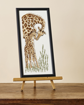 Набір для вишивання Жираф із жирафенятком (Giraffe with Youngling) PERMIN 12-6138 фото