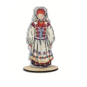 Игрушка Кукла Мотанка Набор для вышивания крестом на пластиковой канве Alisena 8134а 8134а фото