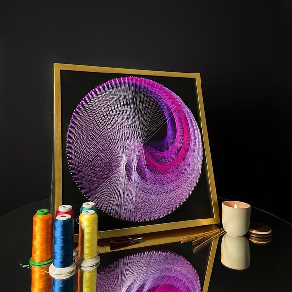 Набір String Art Colored spiral розмір 50х50 см EX-045 фото