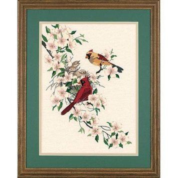 Набор для вышивки гладью Dimensions 01516 Кардиналы в хмеле/Cardinals in Dogwood 01516 фото