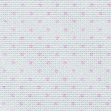 Aida Petit Point 14 (55х70см) белый в розовый горошек Ткань для вышивания Zweigart 3706/4229 3706/4229-5570 фото