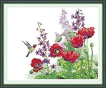 Мак 1 Набір для вишивання нитками Joy Sunday HA343-1JS HA343-1JS фото