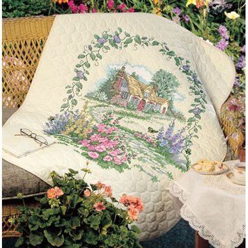 Набор для вышивания Dimensions 3216 Hollyhock Cottage Quilt 03216 фото