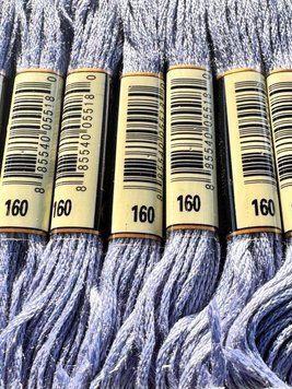 Муліне для вишивання AIRO №160 колір Grey-Blue Medium/Grey-blue medium 8м AIRO160 фото