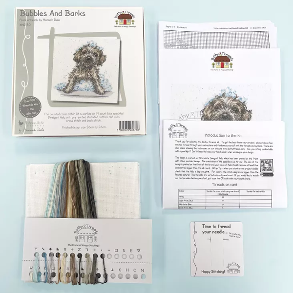 Набір для вишивання хрестиком "Бульбашки та гавкіт//Bubbles And Barks" Bothy Threads XHD130E фото