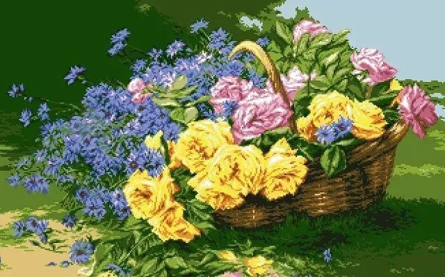 Троянди та волошки Набір для вишивання бісером Міледі СЛн-2032 СЛн-2032 фото