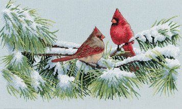 Набор для вышивания Dimensions 35178 Winter Cardinals 35178 фото