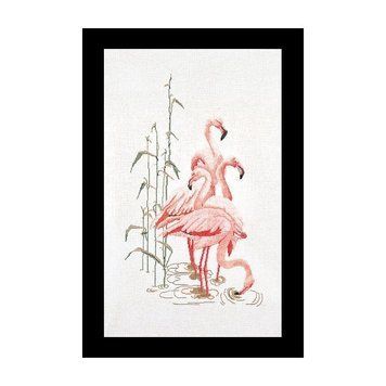 Flamingo Linen Набір для вишивання хрестиком Thea Gouverneur gouverneur_1070 gouverneur_1070 фото