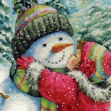 Набор для вышивания Dimensions 70-08833 A Kiss for Snowman 70-08833 фото