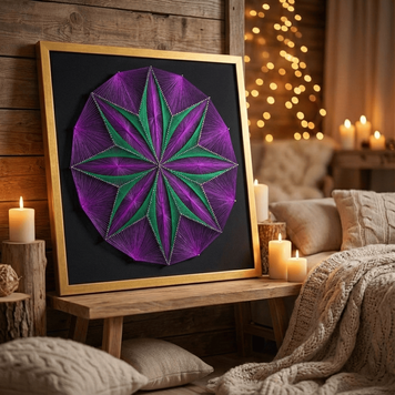 Набір String Art Shining flower розмір 50х50 см EX-009 фото