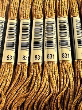 Мулине для вышивания AIRO №831 цвет Golden Olive, Medium/Средний золотисто-оливковый 8м AIRO831 фото
