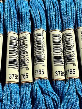 Мулине AIRO №3765 (аналог DMC 3765), павлиново-синий, очень темный оттенок, 8 м AIRO3765 фото