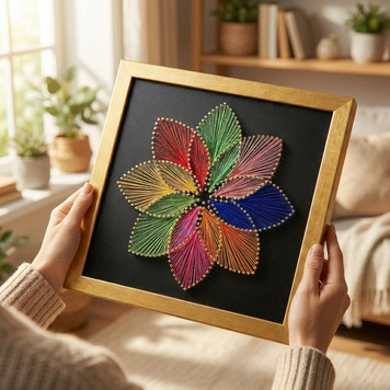 Набір String Art Веселка розмір 30х30 EX-017 фото