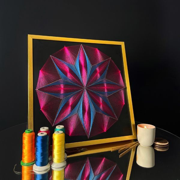Набір String Art Shining flower розмір 50х50 см EX-059 фото