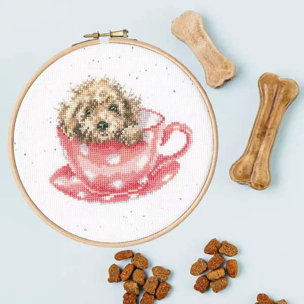 Набір для вишивання хрестиком Цуценя в чашці Teacup Pup Bothy Threads XHD119P XHD119P фото