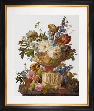 Набір для вишивання хрестиком Flower Still-life with Alabaster Vase. Gerard van Spaendonck. 1783 Linen Thea Gouverneur 580 gouverneur_580 фото